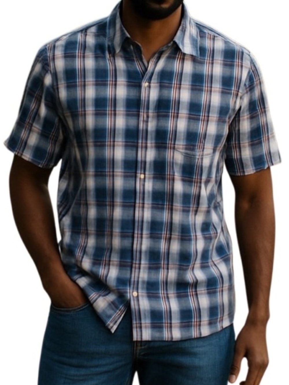 TOMMY BAHAMA Silk Plaid Camp Shirt EUC